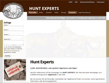 Tablet Screenshot of huntexperts.com